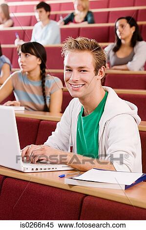 Male student in lecture View Large Photo Image Stock Photography - Male student in lecture. Fotosearch