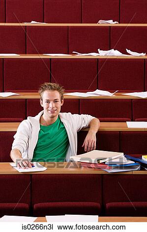 Male student in lecture theatre View Large Photo Image Stock Image - Male student in lecture theatre. Fotosearch