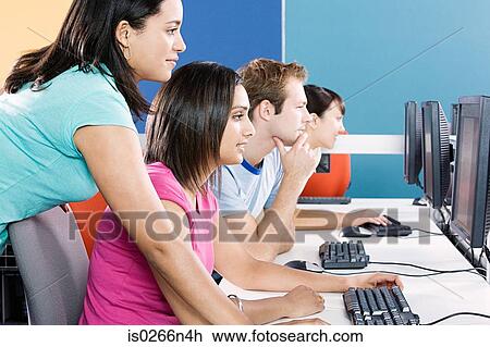 Students in computer room View Large Photo Image Stock Image - Students in computer room. Fotosearch
