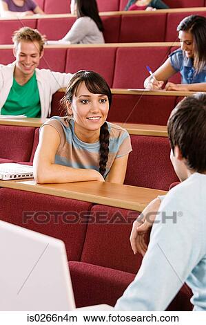 Picture - Students in lecture theatre. Fotosearch