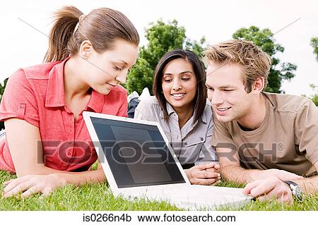 Students working outdoors View Large Photo Image Stock Image - Students working outdoors. Fotosearch