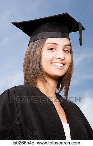 Picture - Young woman graduating. Fotosearch