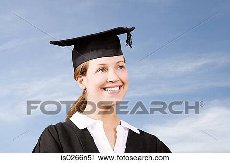 Young woman graduating View Large Photo Image Stock Image - Young woman graduating. Fotosearch