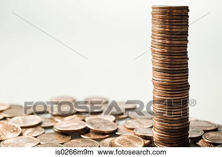 Picture - Stack of coins. Fotosearch