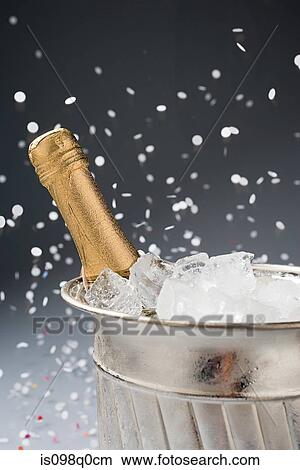 Champagne in an ice bucket View Large Photo Image Picture - Champagne in an ice bucket . Fotosearch