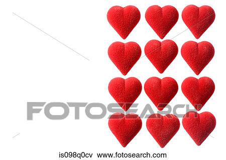 Stock Photo - Hearts in a row . Fotosearch