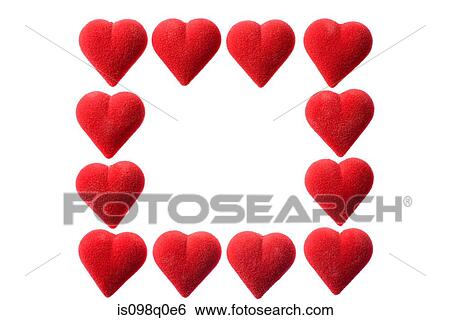 Stock Photograph - Hearts in a row . Fotosearch