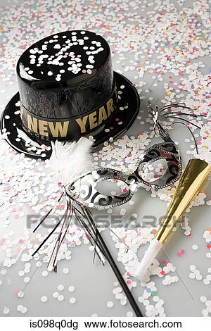 Stock Image - Party hat and eyemask . Fotosearch