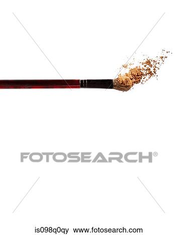 Make-up brush and cosmetic powder View Large Photo Image Stock Photo - Make-up brush and cosmetic powder. Fotosearch