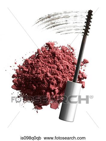 Mascara wand and foundation View Large Photo Image Stock Image - Mascara wand and foundation. Fotosearch