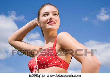 Woman in bikini top View Large Photo Image Picture - Woman in bikini top. Fotosearch