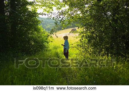 A boy standing in a forest View Large Photo Image Picture - A boy standing in a forest. Fotosearch