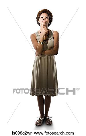Portrait of a woman thinking View Large Photo Image Stock Photography - Portrait of a woman thinking. Fotosearch