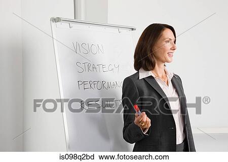 Stock Image - A lecturer pointing at a whiteboard. Fotosearch