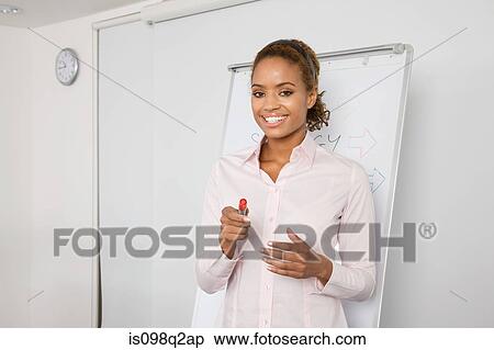 Stock Photography - A lecturer pointing. Fotosearch