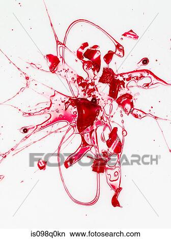 Picture - Smashed bottle of nail polish. Fotosearch