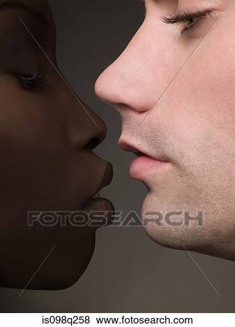 Faces of a couple View Large Photo Image Stock Photo - Faces of a couple. Fotosearch