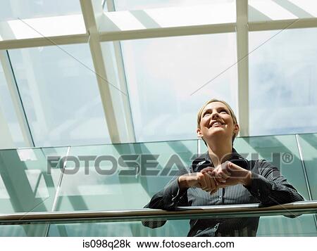 Businesswoman looking up View Large Photo Image Stock Image - Businesswoman looking up. Fotosearch