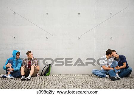 Two gay couples View Large Photo Image Stock Photo - Two gay couples. Fotosearch