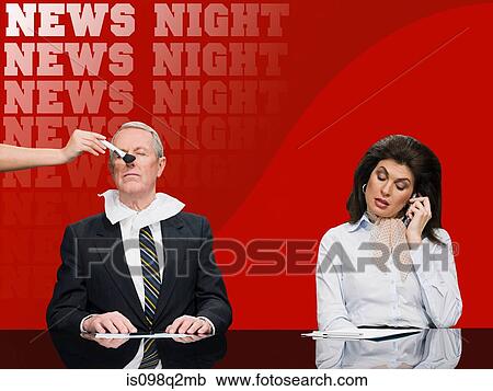 News presenters View Large Photo Image Stock Image - News presenters. Fotosearch