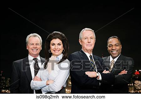 Stock Image - News presenters. Fotosearch