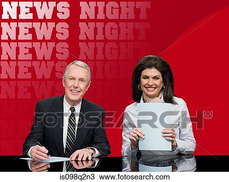 News presenters View Large Photo Image Stock Image - News presenters. Fotosearch
