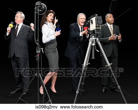 News presenters View Large Photo Image Stock Photo - News presenters. Fotosearch