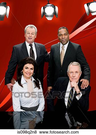 News presenters View Large Photo Image Stock Photo - News presenters. Fotosearch