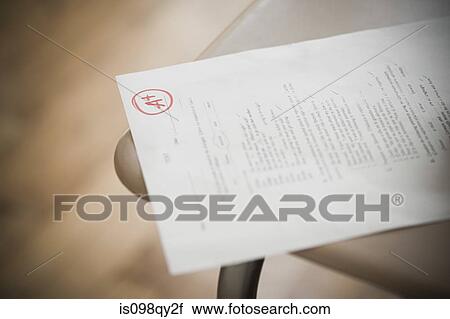 Stock Image - Exam paper. Fotosearch