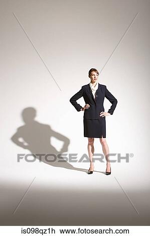 Businesswoman and shadow View Large Photo Image Stock Image - Businesswoman and shadow. Fotosearch