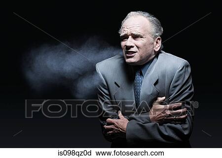 Stock Image - Cold businessman. Fotosearch