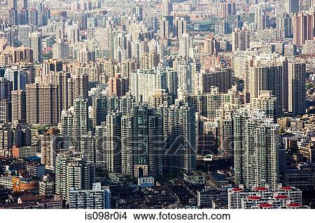 Apartment buildings in shanghai View Large Photo Image Picture - Apartment buildings in shanghai. Fotosearch