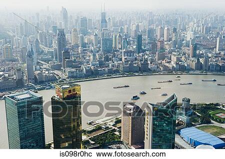 Stock Image - Huangpu river shanghai. Fotosearch
