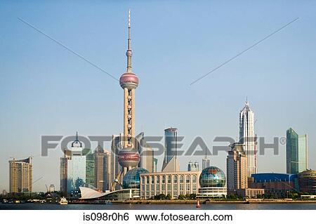 Oriental pearl tower shanghai View Large Photo Image Stock Photograph - Oriental pearl tower shanghai. Fotosearch