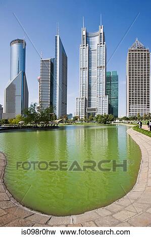 Pudong office buildings View Large Photo Image Stock Photo - Pudong office buildings. Fotosearch
