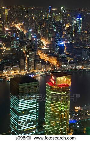 Shanghai and huangpu river at night View Large Photo Image Stock Image - Shanghai and huangpu river at night. Fotosearch