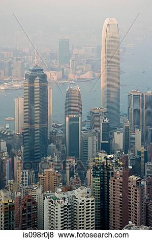 Stock Photo - Skyscrapers in hong kong. Fotosearch