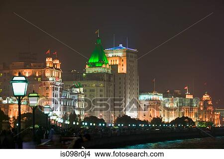 The bund at night View Large Photo Image Picture - The bund at night. Fotosearch