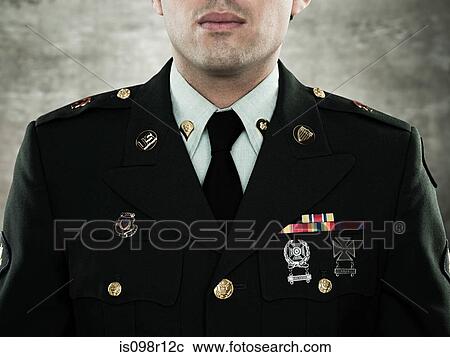 Close up of a soldier in uniform View Large Photo Image Stock Image - Close up of a soldier in uniform. Fotosearch