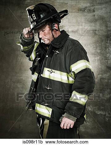 Portrait of a firefighter View Large Photo Image Stock Image - Portrait of a firefighter. Fotosearch