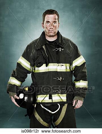 Portrait of a firefighter View Large Photo Image Stock Photography - Portrait of a firefighter. Fotosearch