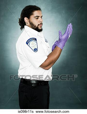 Portrait of a paramedic View Large Photo Image Stock Photograph - Portrait of a paramedic. Fotosearch
