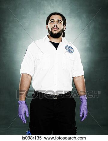 Stock Photography - Portrait of a paramedic. Fotosearch