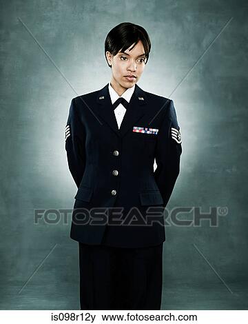 Stock Photo - Portrait of an air woman. Fotosearch