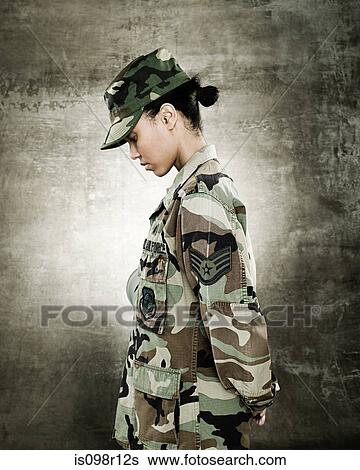 Profile of an air woman View Large Photo Image Stock Photograph - Profile of an air woman. Fotosearch
