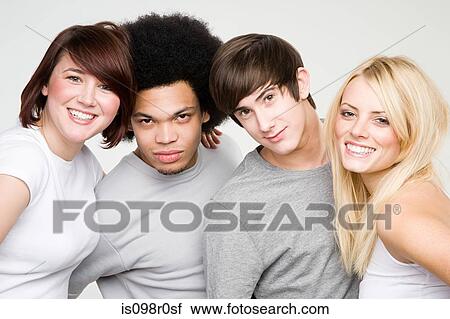 Portrait of friends View Large Photo Image Stock Image - Portrait of friends. Fotosearch