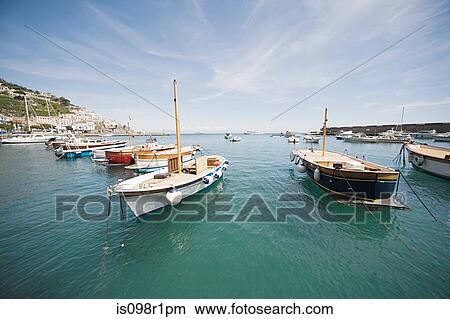 Boats in a harbour View Large Photo Image Picture - Boats in a harbour. Fotosearch