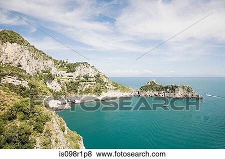 Stock Photo - Emerald cave on the amalfi coast. Fotosearch