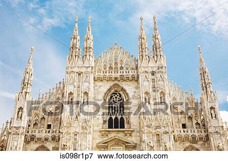 Milan cathedral View Large Photo Image Stock Photo - Milan cathedral. Fotosearch