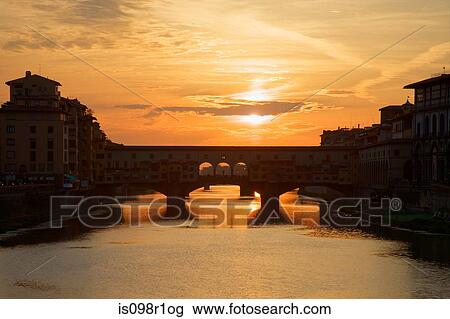 Ponte vecchio in florence at sunset View Large Photo Image Stock Image - Ponte vecchio in florence at sunset. Fotosearch